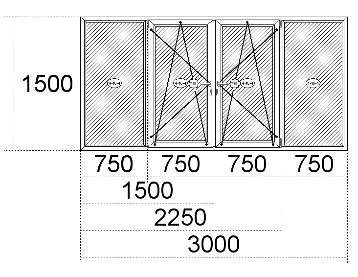 Стандартные окна ПВХ: размеры - высота и ширина Черноголовка